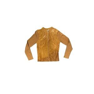 Central Falls Co. Tan Suede Front Zip-up Jacket